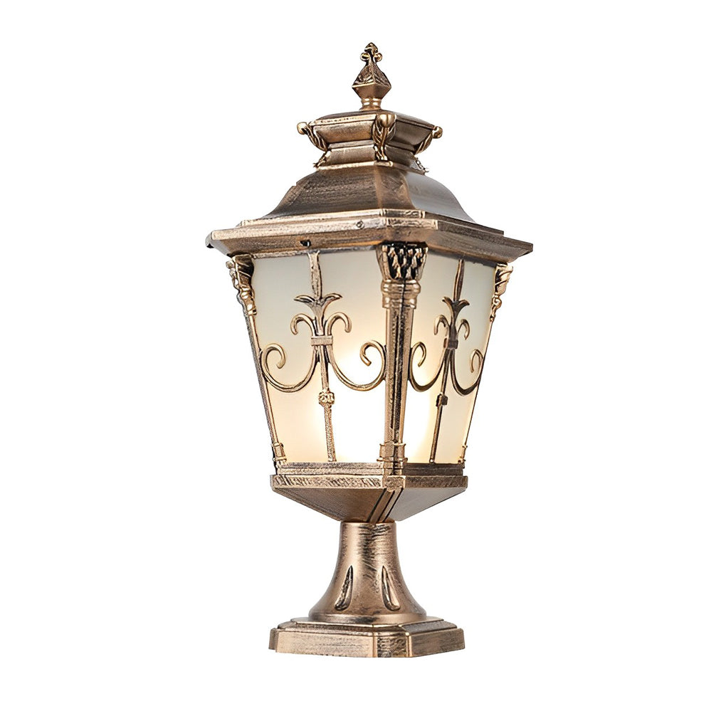 Cast Aluminum Post Light European Retro Fence Light