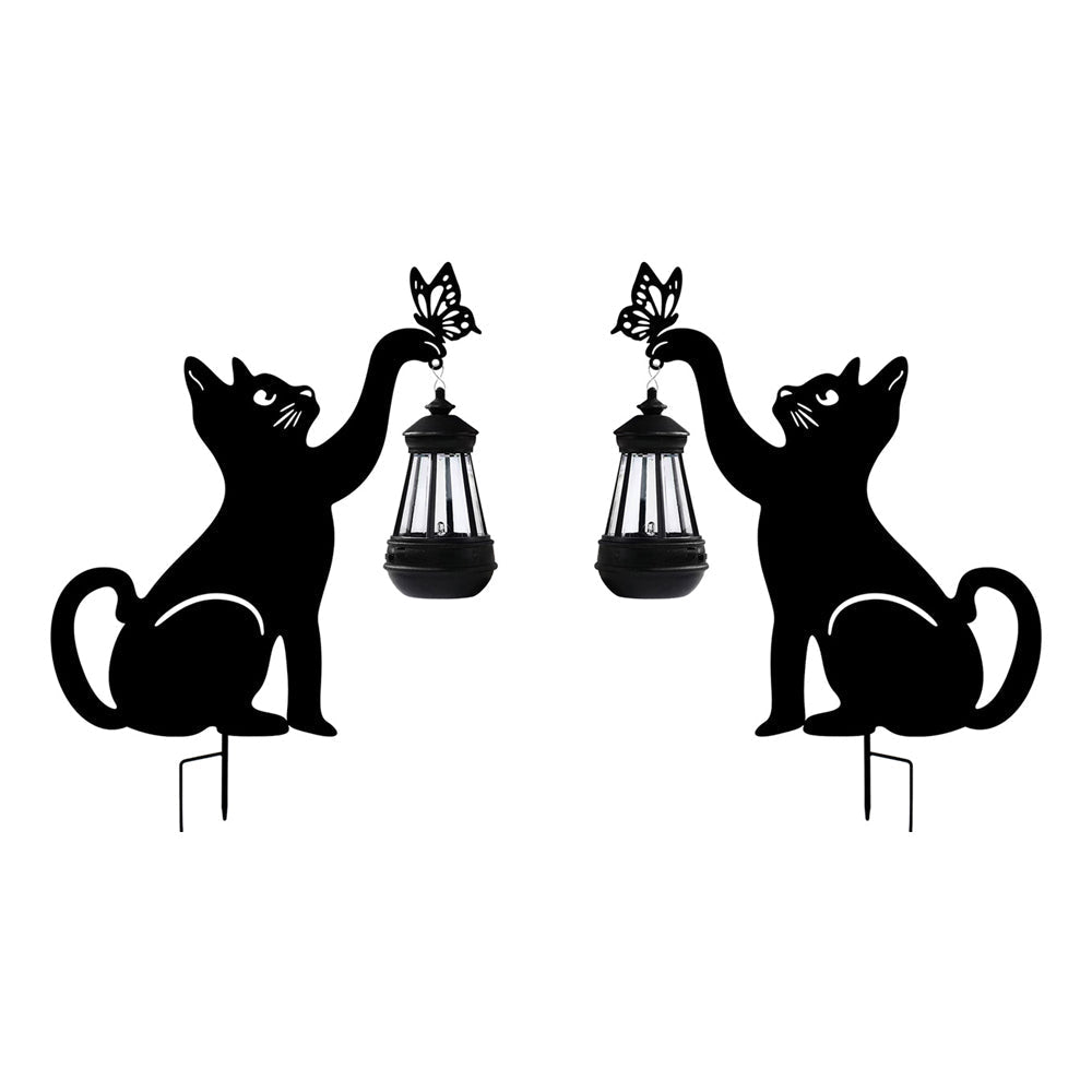 Cat Silhouette Light Iron Waterproof Smart LED Solar Light