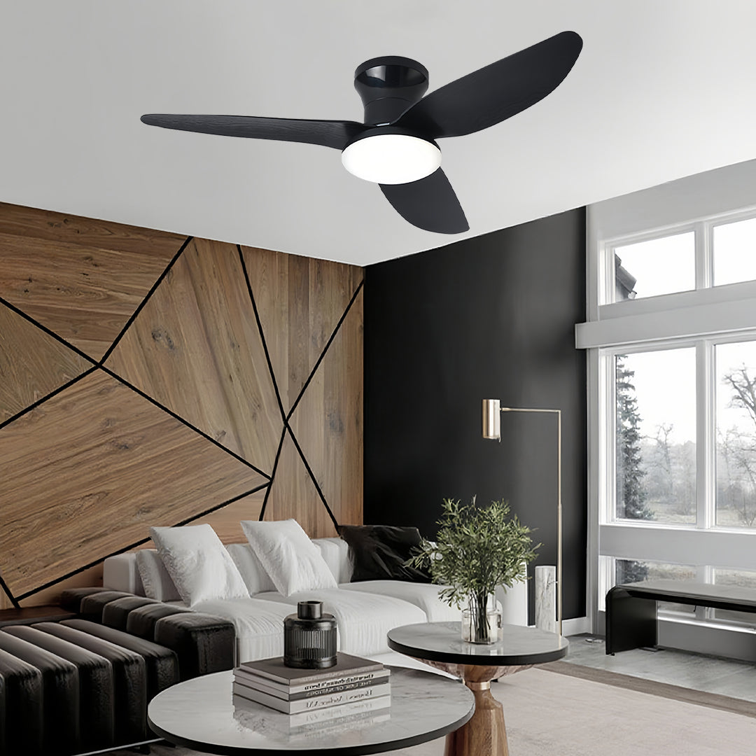 Ceiling Fan with Dimmer Light Modern Small 3-Blade and Remote Quiet