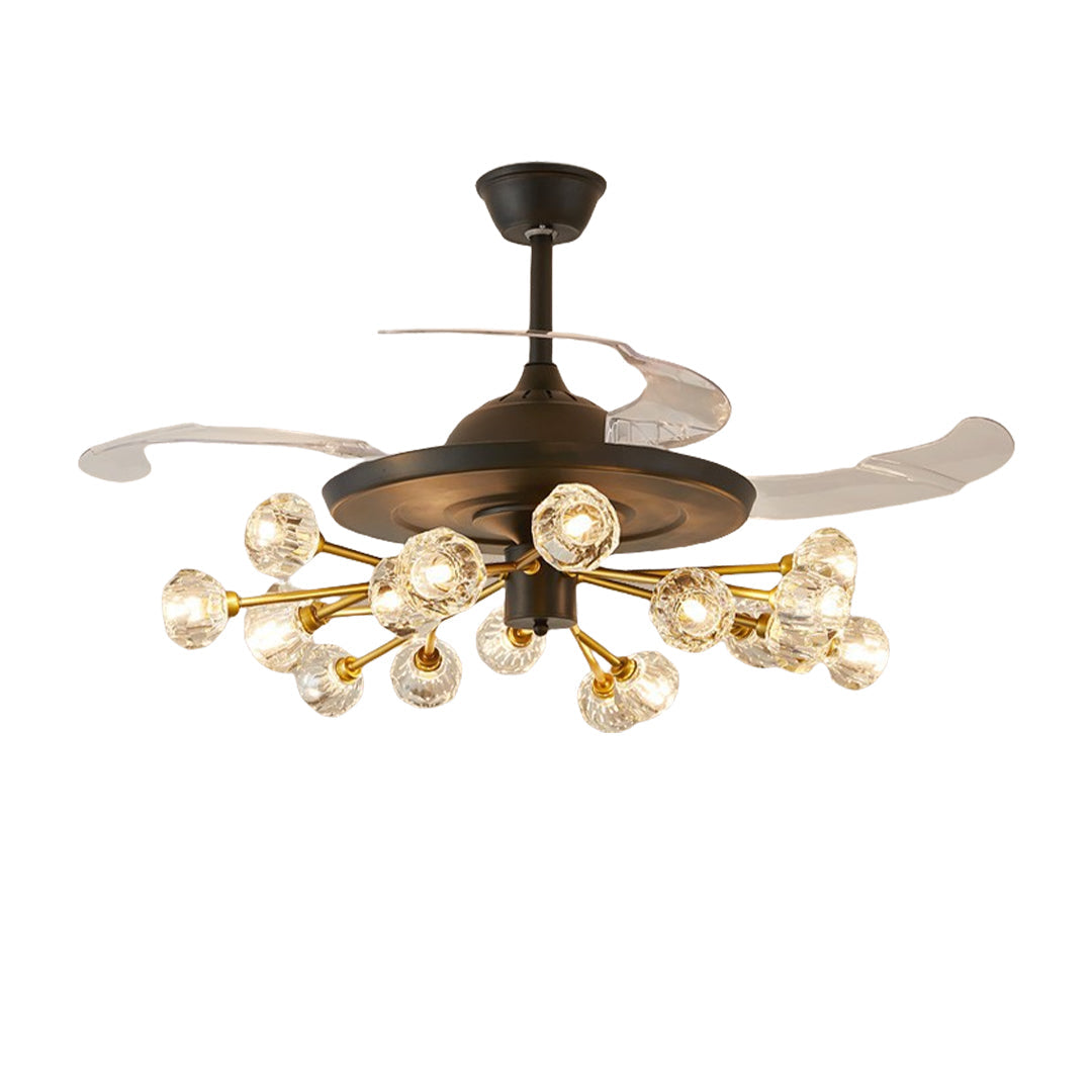 Ceiling Fan With Multiple Lights Nordic Crystal Invisible Ceiling Fan