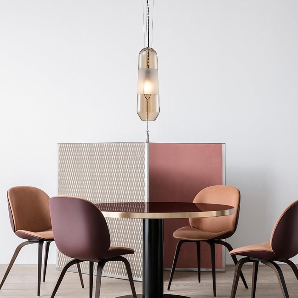 Long Oval Glass LED Nordic Pendant Lighting Hanging Lamp Ceiling Lights