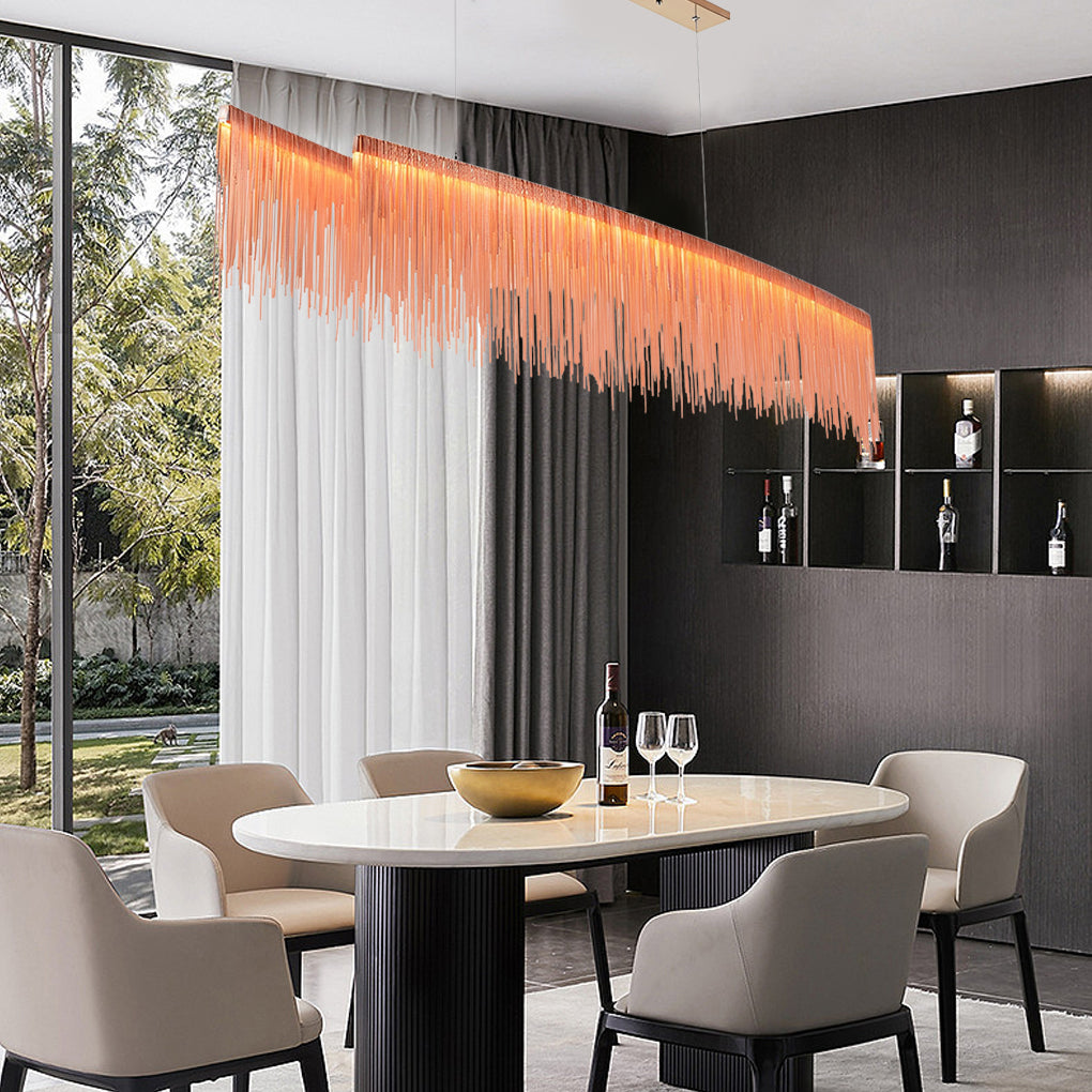 Chain Tassel Chandelier Aluminum Alloy LED Ceiling Light