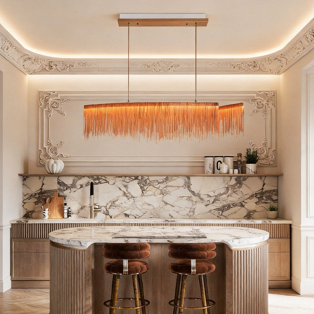 Chain Tassel Chandelier Aluminum Alloy LED Ceiling Light