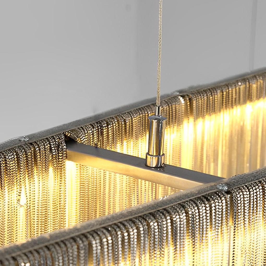 Chain Tassel Chandelier Aluminum Alloy LED Ceiling Light