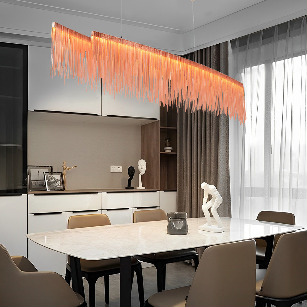 Chain Tassel Chandelier Aluminum Alloy LED Ceiling Light