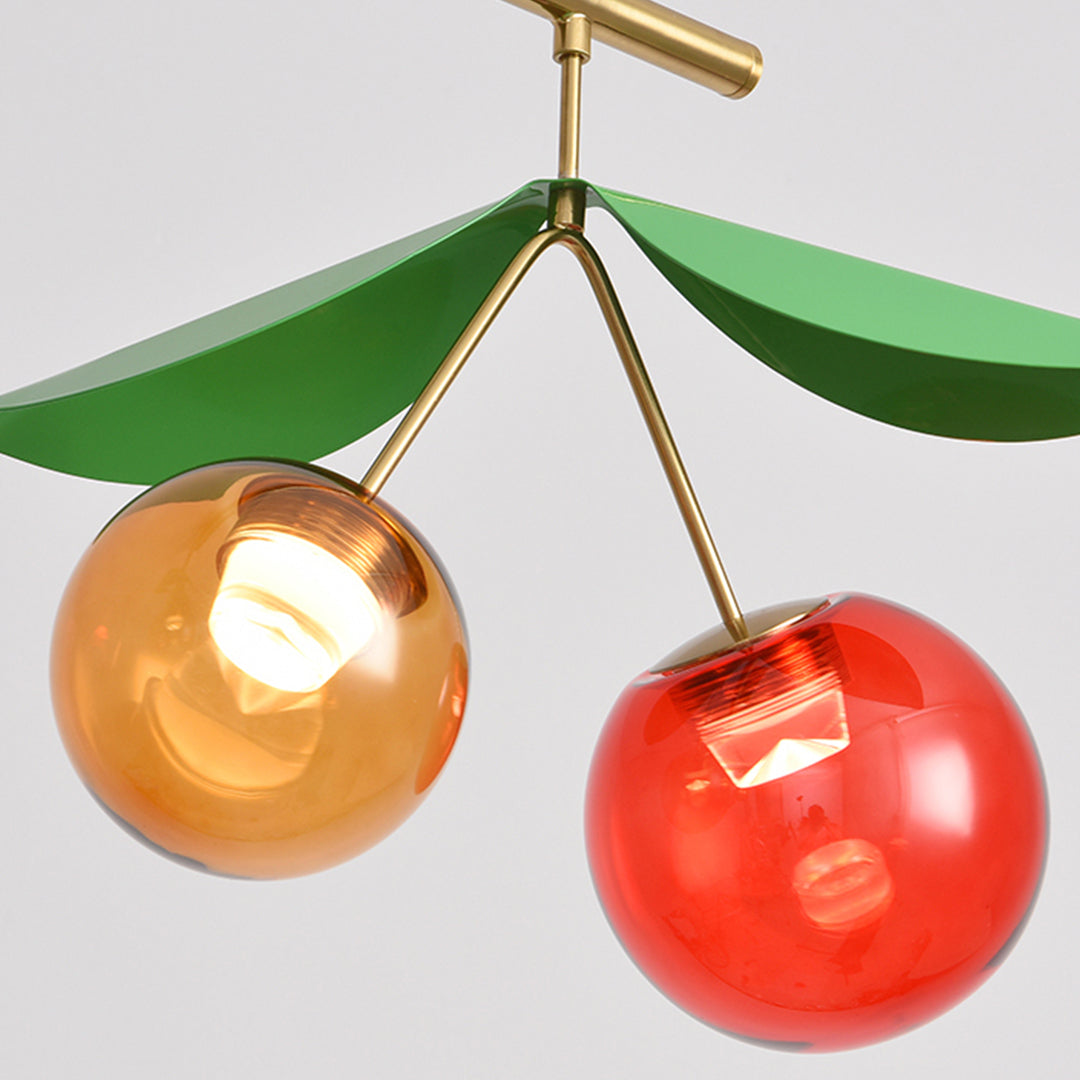 Glass Bulb Chandelier Nordic Creative Cherry LED Artistic