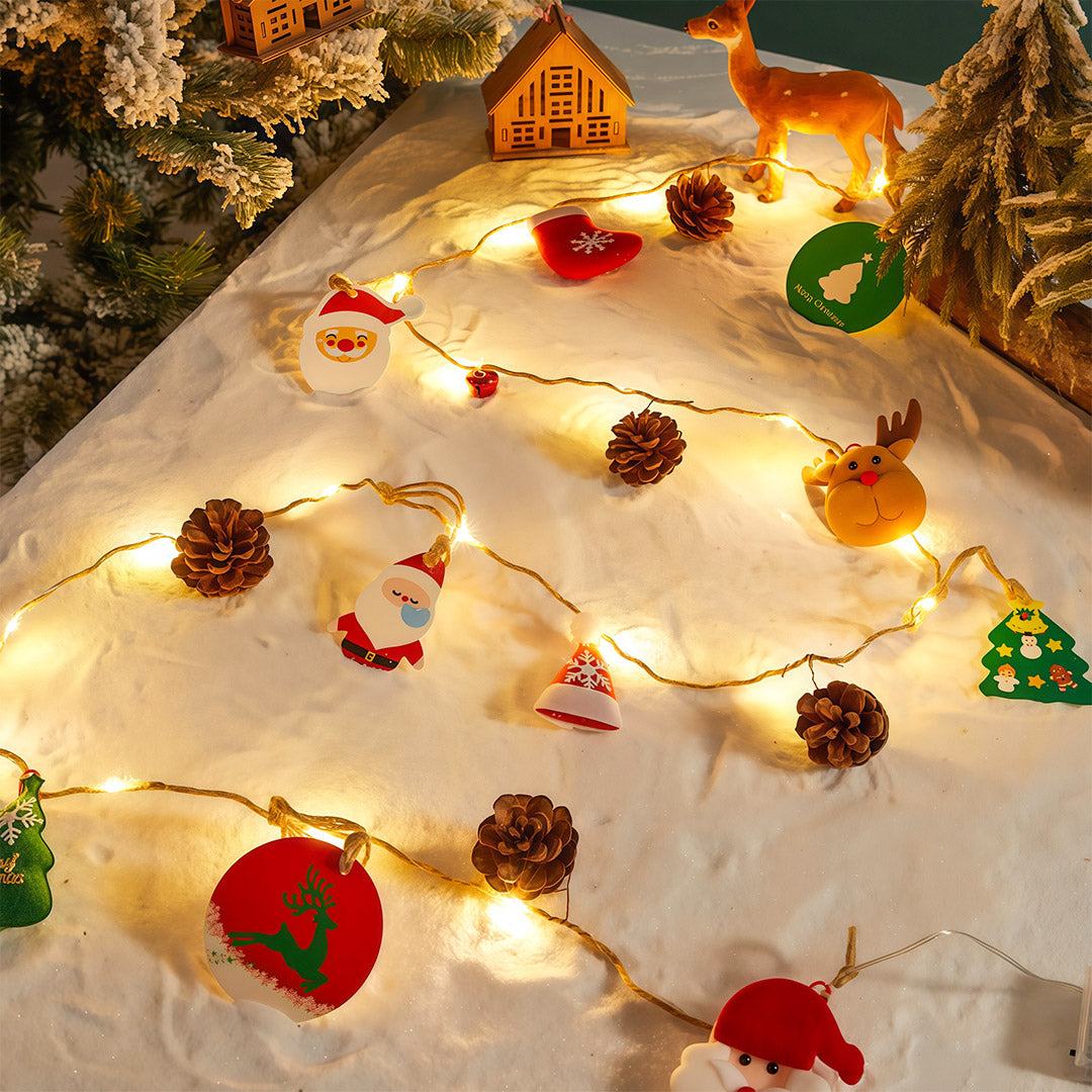 Christmas LED String Lights Decoration Hanging Ornaments Two-Pack