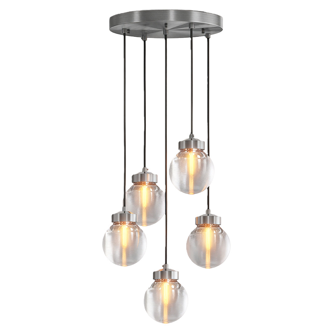 Modern Copper Chandelier Creative Luxury Glass Ceiling Light