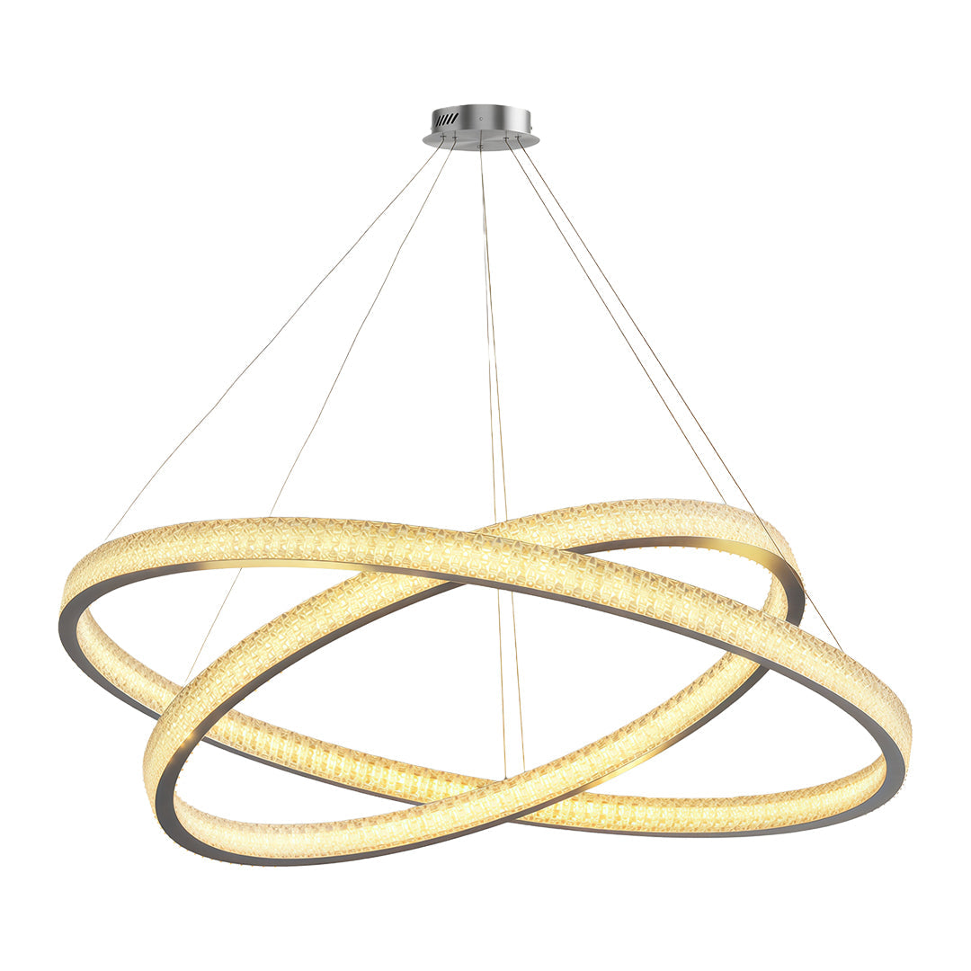 Circular Modern Chandelier Luxury Copper Ceiling Light