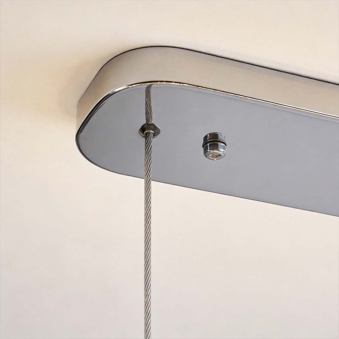 Chrome Pendant Lights Luxury Linear Crystal Ceiling Lights