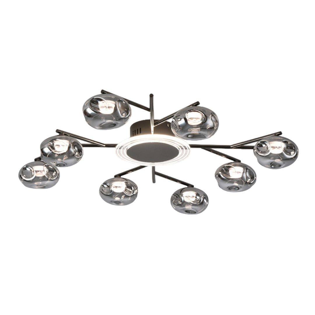 Round Large Semi Flush Mount Lighting Branching Semi-Flush Ceiling Light