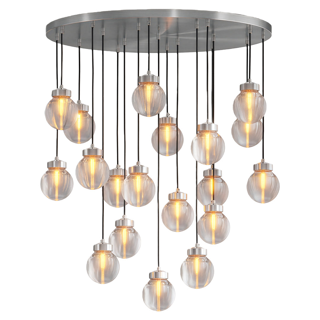 Modern Copper Chandelier Creative Luxury Glass Ceiling Light