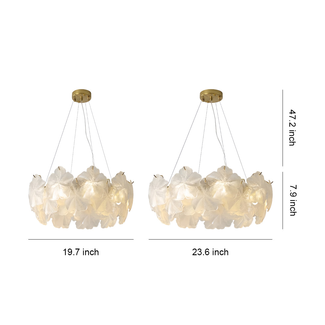 Glass Garland Chandelier Lights French Wreath Luxury Ceiling Light