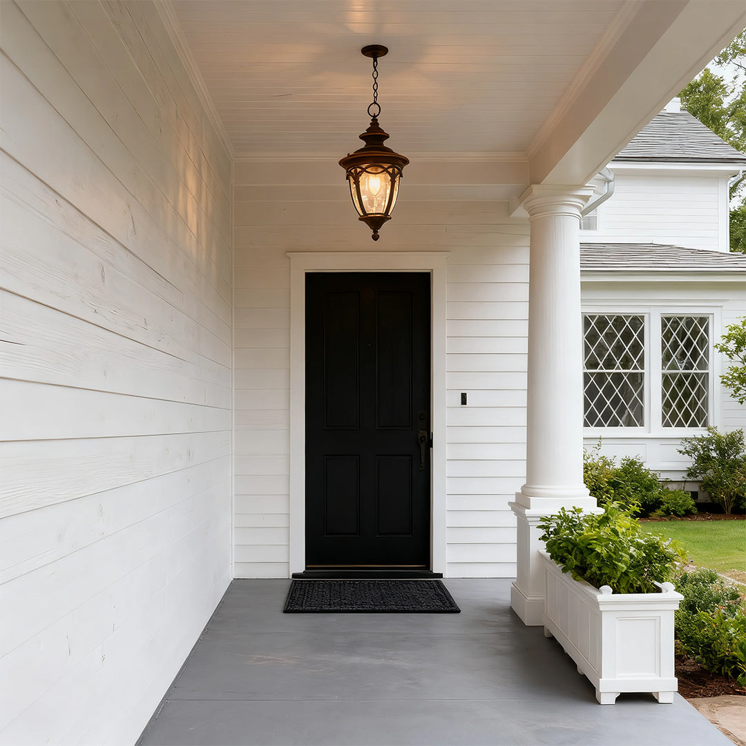 Pendant Porch Light with Adjustable Chain Outdoor Waterproof Light