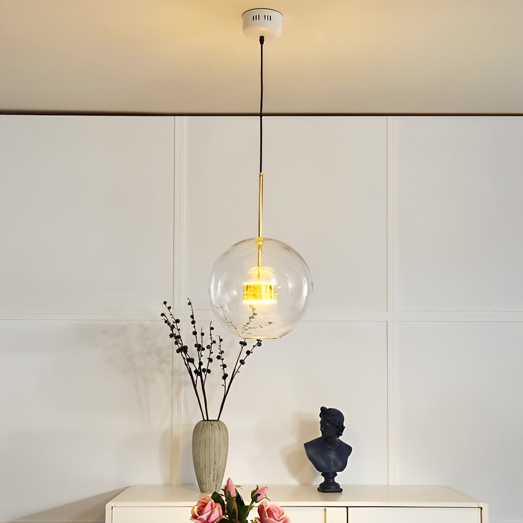 Clear Bubble Chandelier Modern Aluminum Ceiling Light
