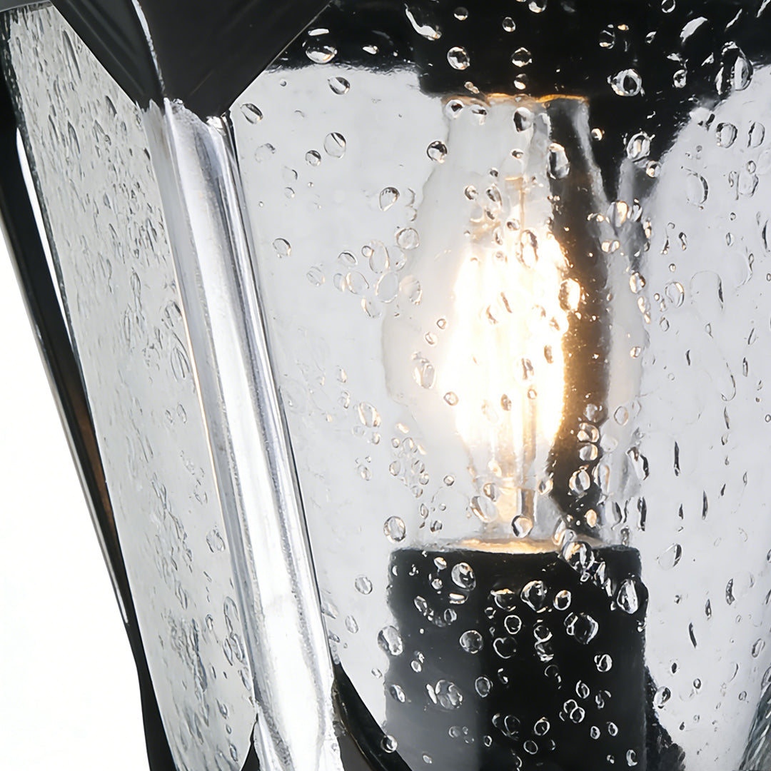 Outdoor Light for Wall Weatherproof Glass Shade Classic Aluminum Lamp