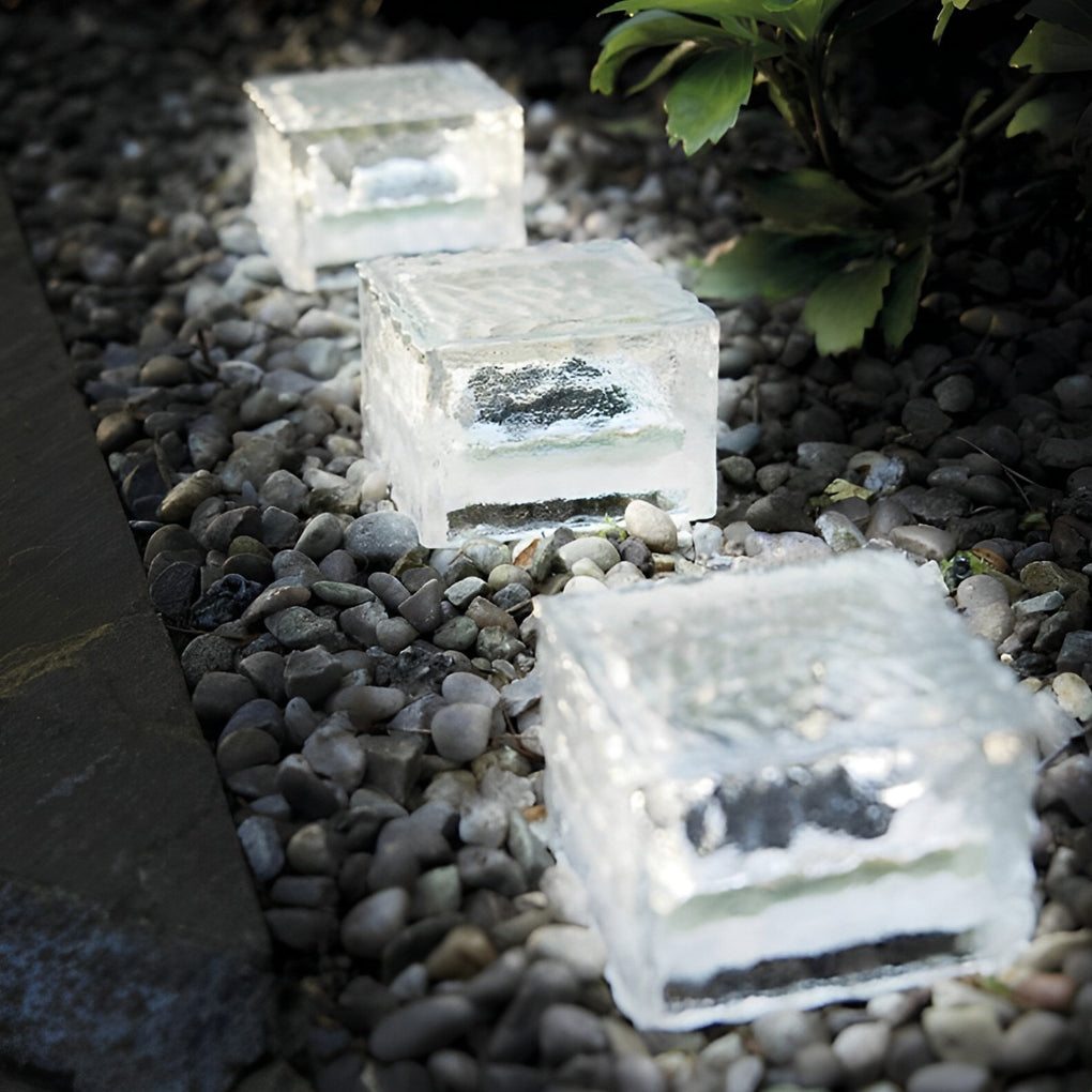 Outdoor Ice Cube Lights Modern Intelligent Solar Step Light