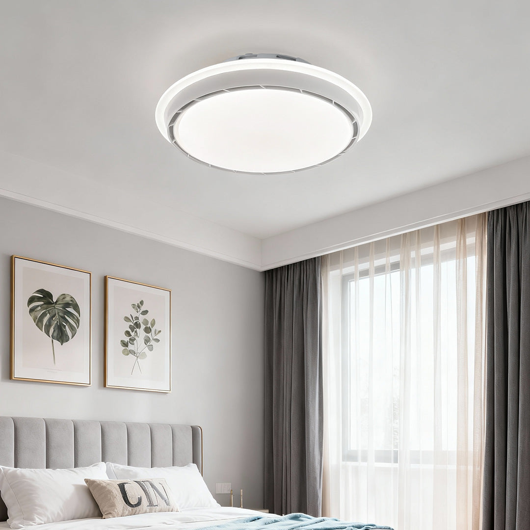 Ceiling Light with Hidden Fan French Retro Hardware Dimmable Fan Lamp