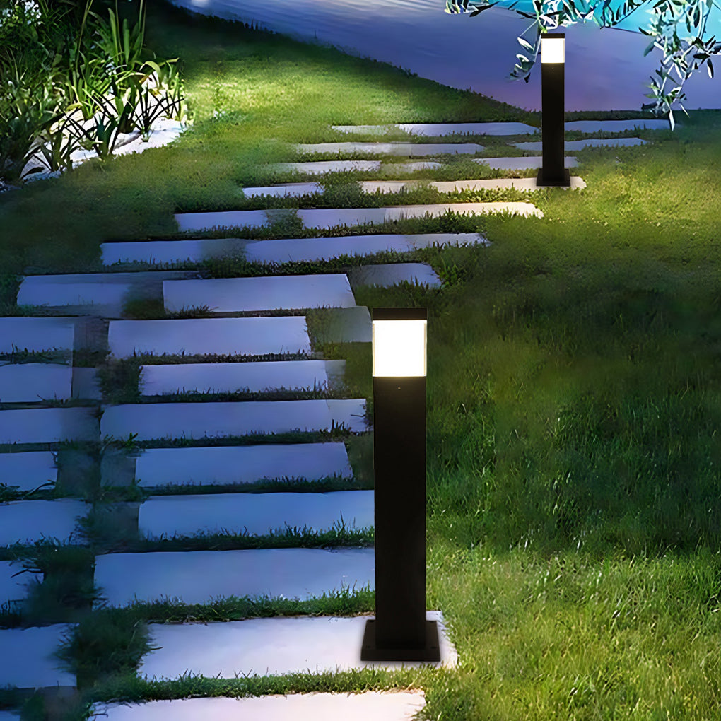 Bollard Lights Commercial Modern Square Cob Outdoor Light