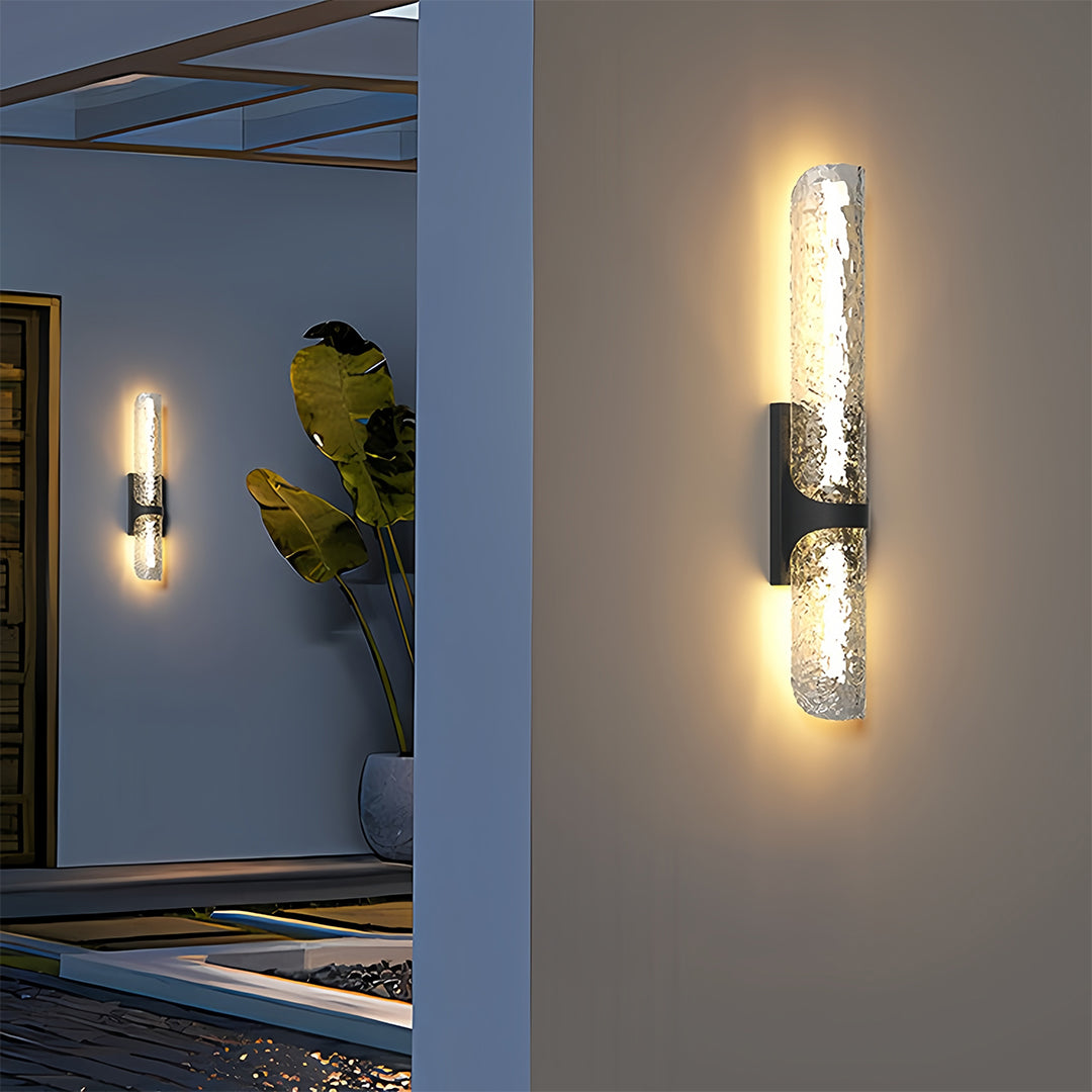 Contemporary Black Outdoor Wall Lights Waterproof LED Lamp