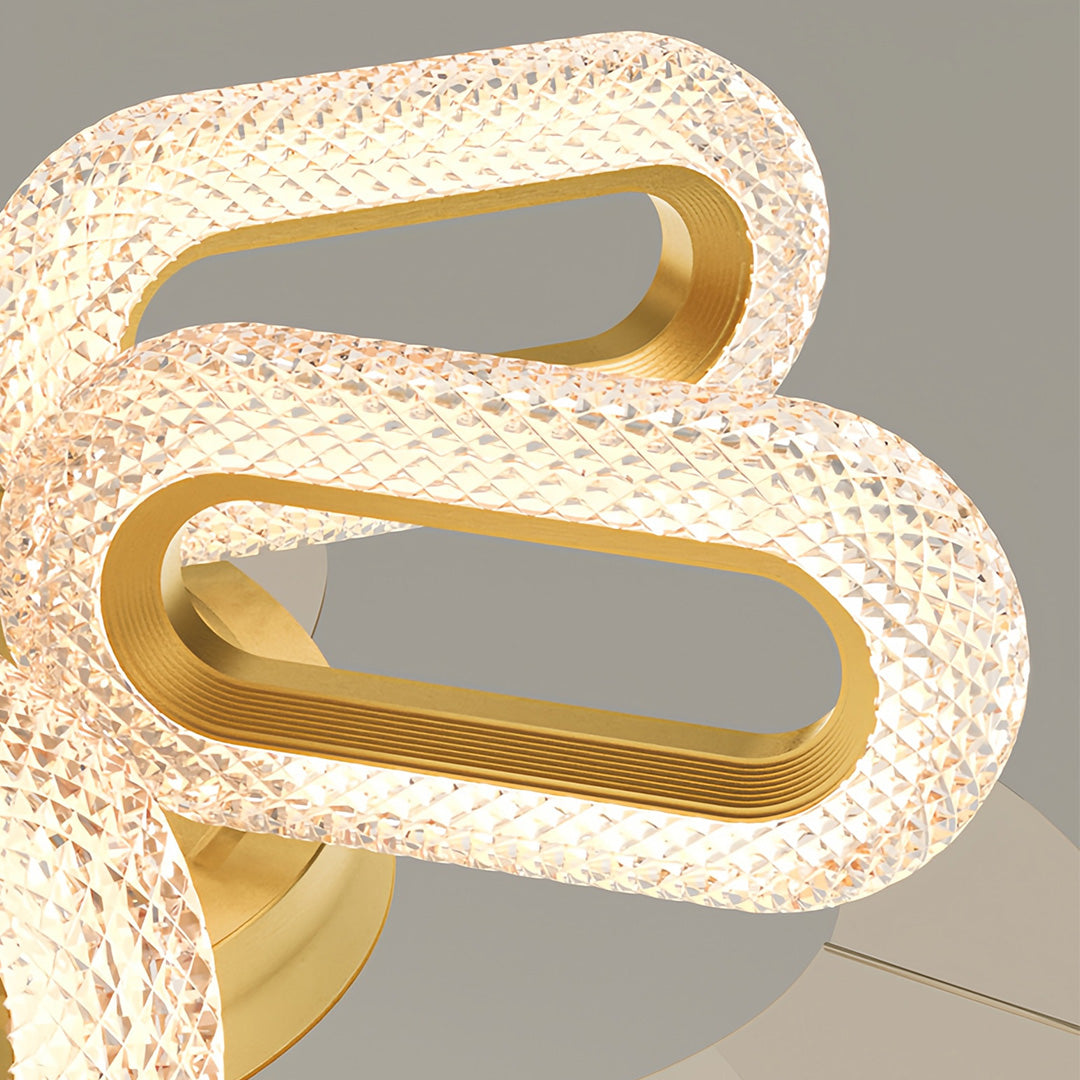Gold Ceiling Fan with Light LED Iron Brightness Ceiling Fan Lights
