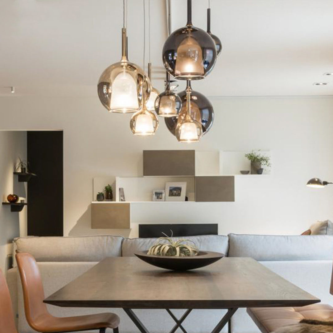 Glass Ball Pendant Light Nordic LED Glass Art Island Light