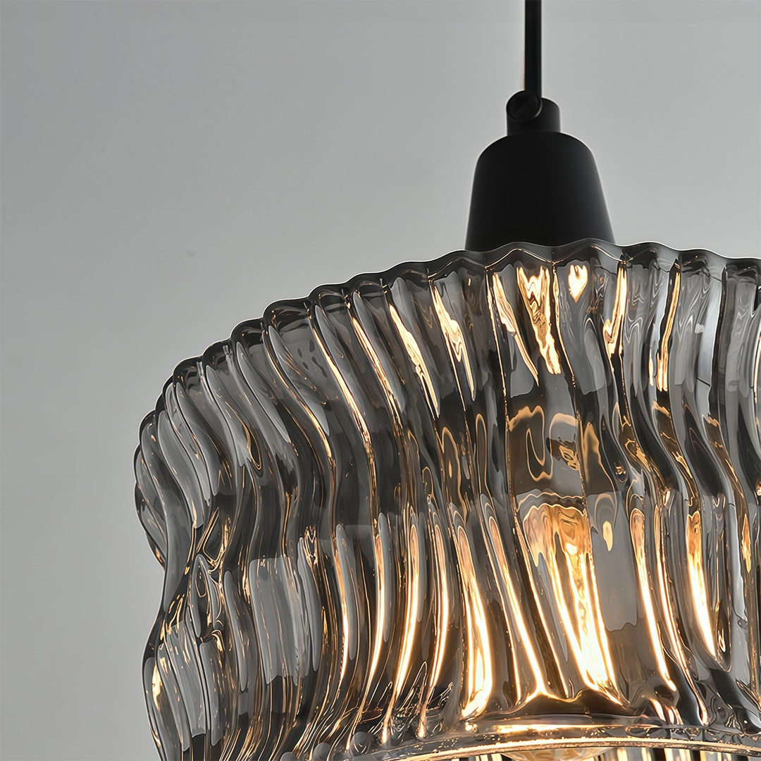 Glass Drum Pendant Light Italian Elegant Minimalist Ceiling Lights