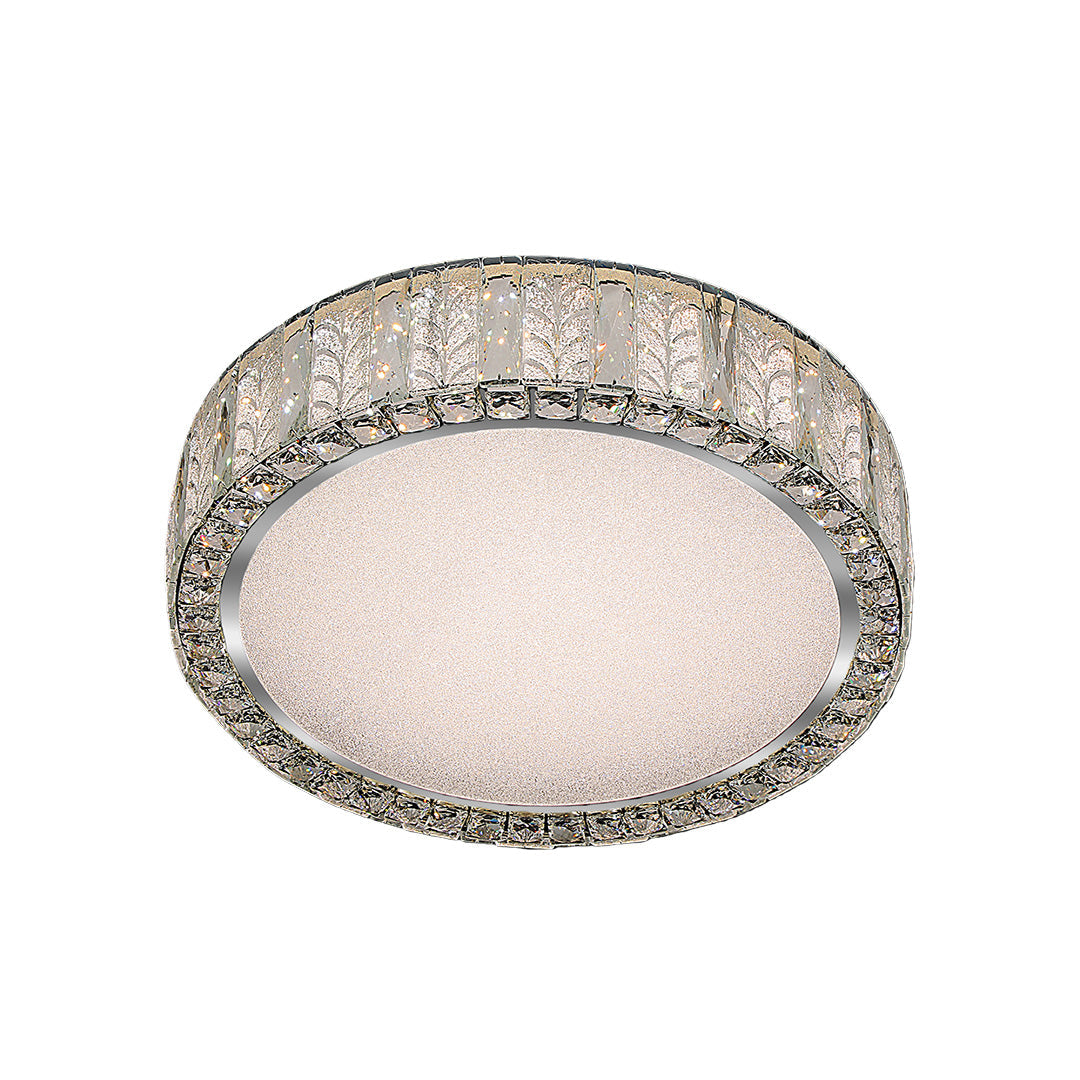Modern Gold Flush Mount Ceiling Light LED Round Crystal Light
