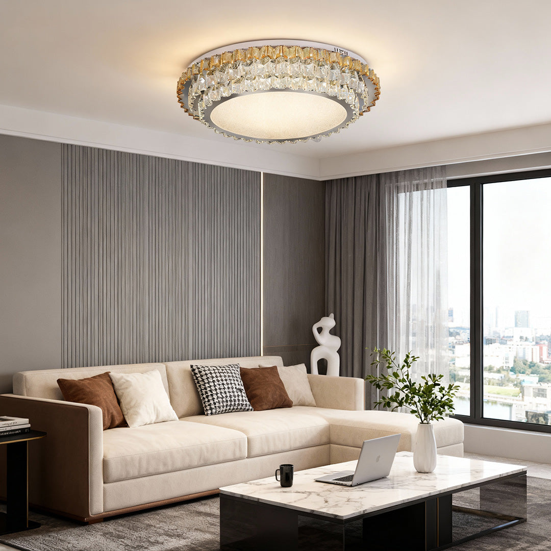 Modern Flush Mount Lights Crystal LED Light
