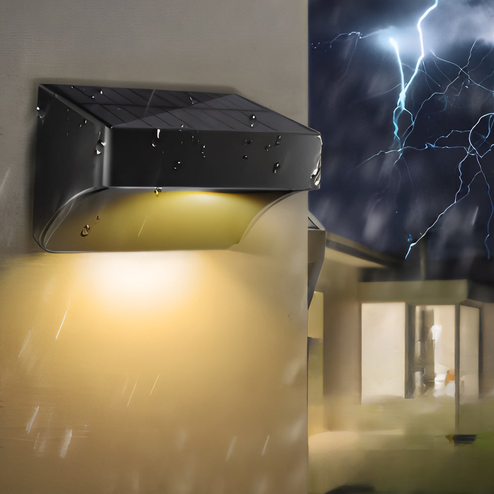 Solar Outdoor Wall Lights Dusk to Dawn Minimalist Waterproof Ambient