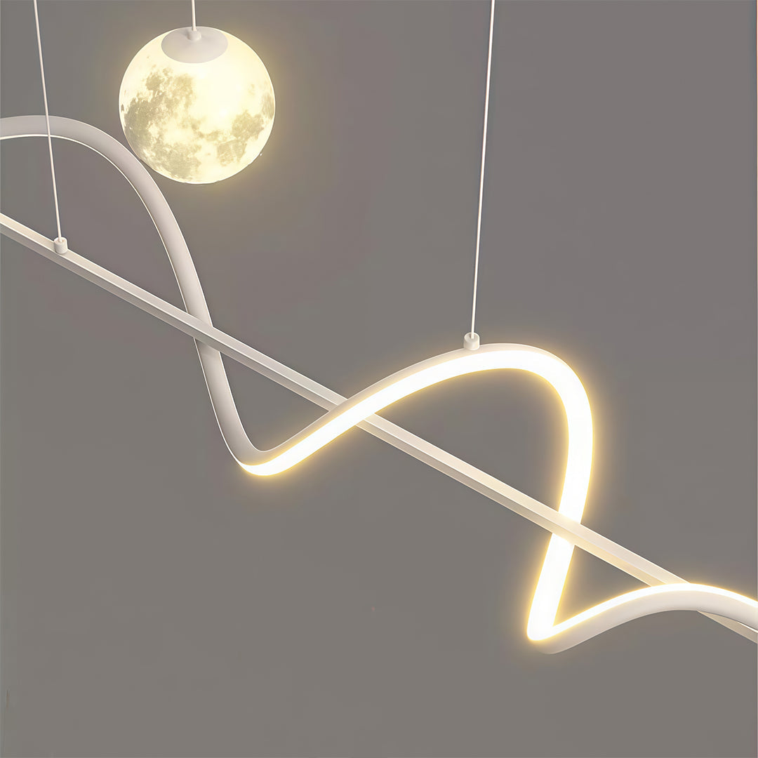 Art Deco Pendant Light Creative Adjustable Moon Ceiling Lights