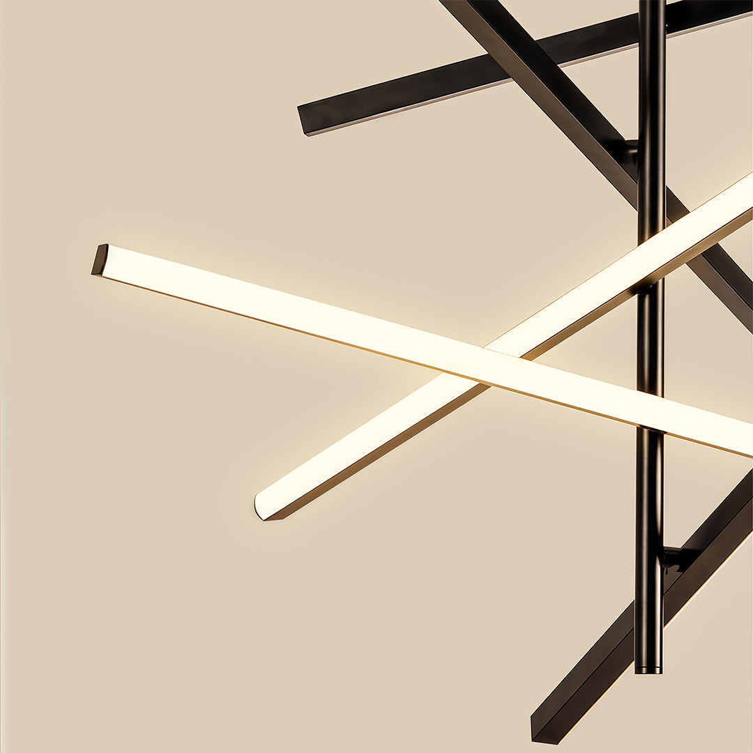 Iron Linear Chandelier Nordic Creative Adjustable Ceiling Lights