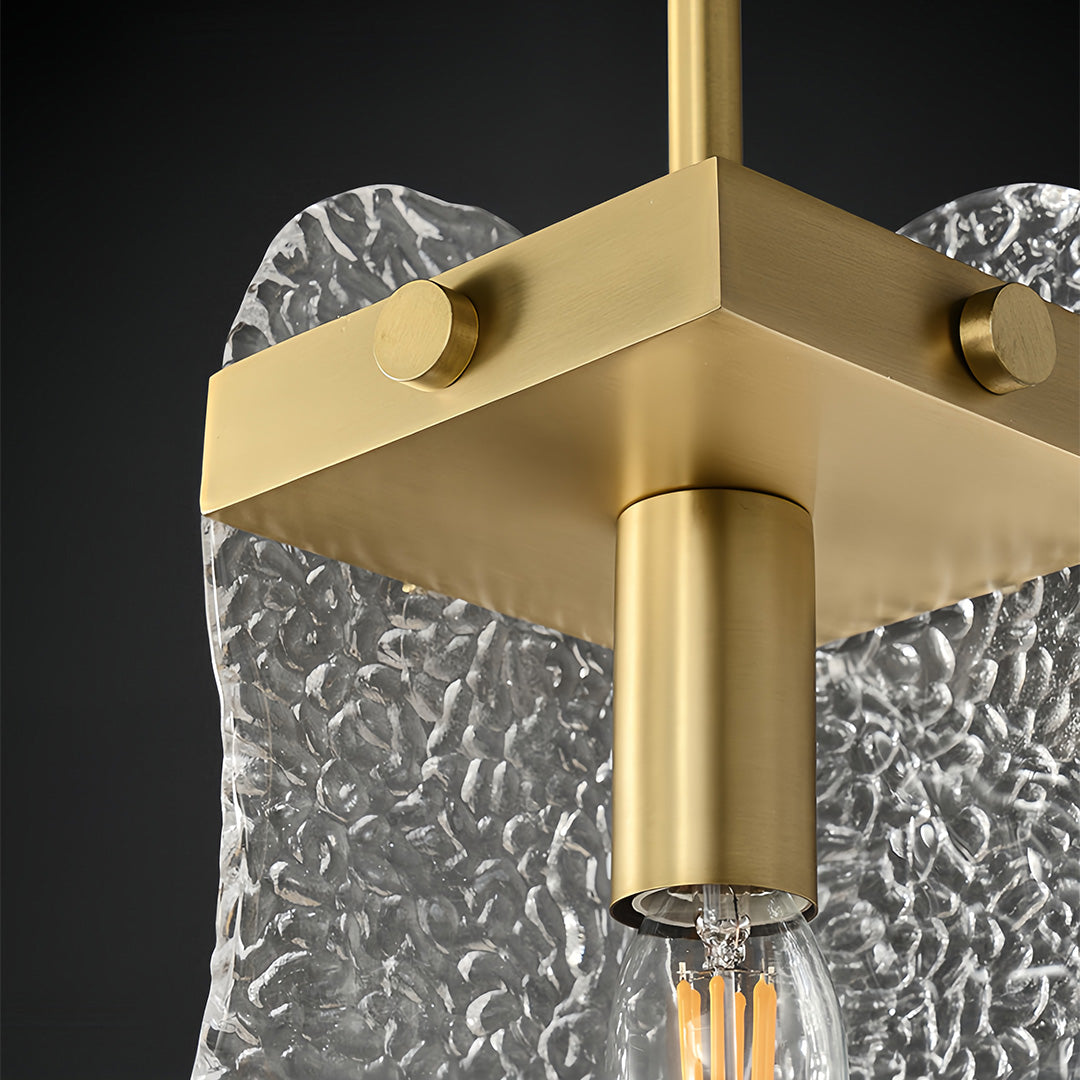 Brass Glass Pendant Light Luxury Adjustable Art Ceiling Lights