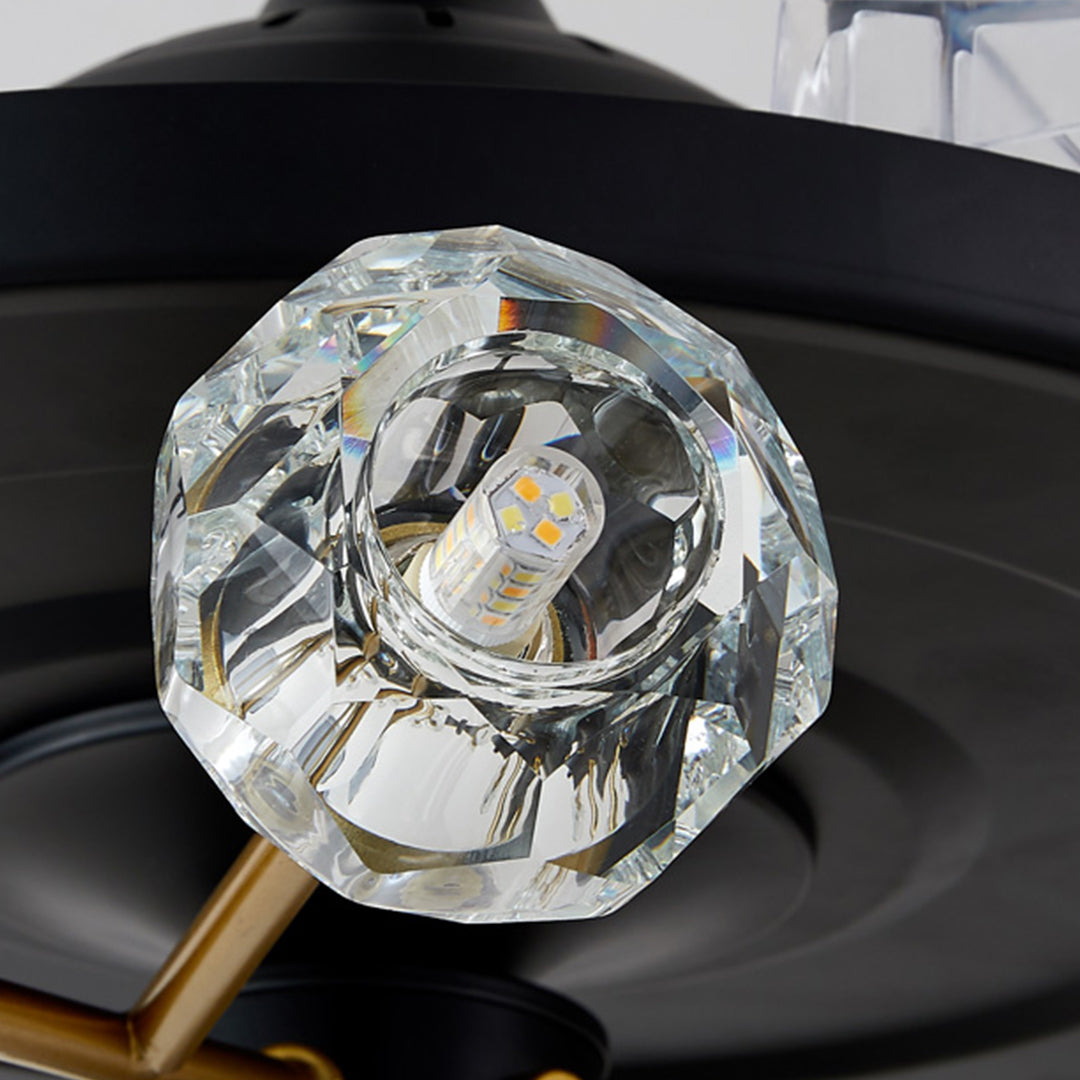 Ceiling Fan With Multiple Lights Nordic Crystal Invisible Ceiling Fan