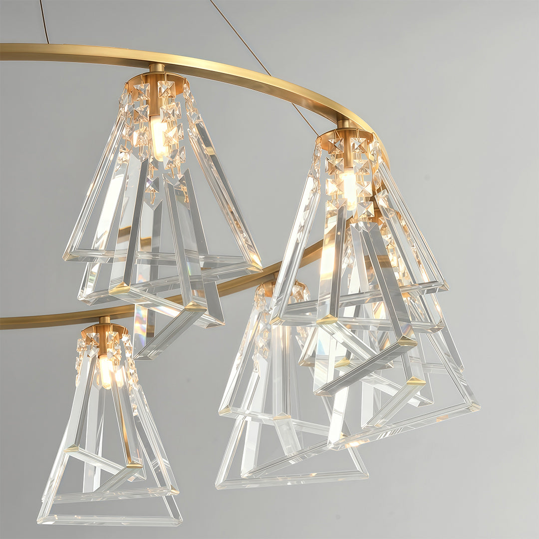 Contemporary Crystal Chandelier Minimalist Ceiling Light
