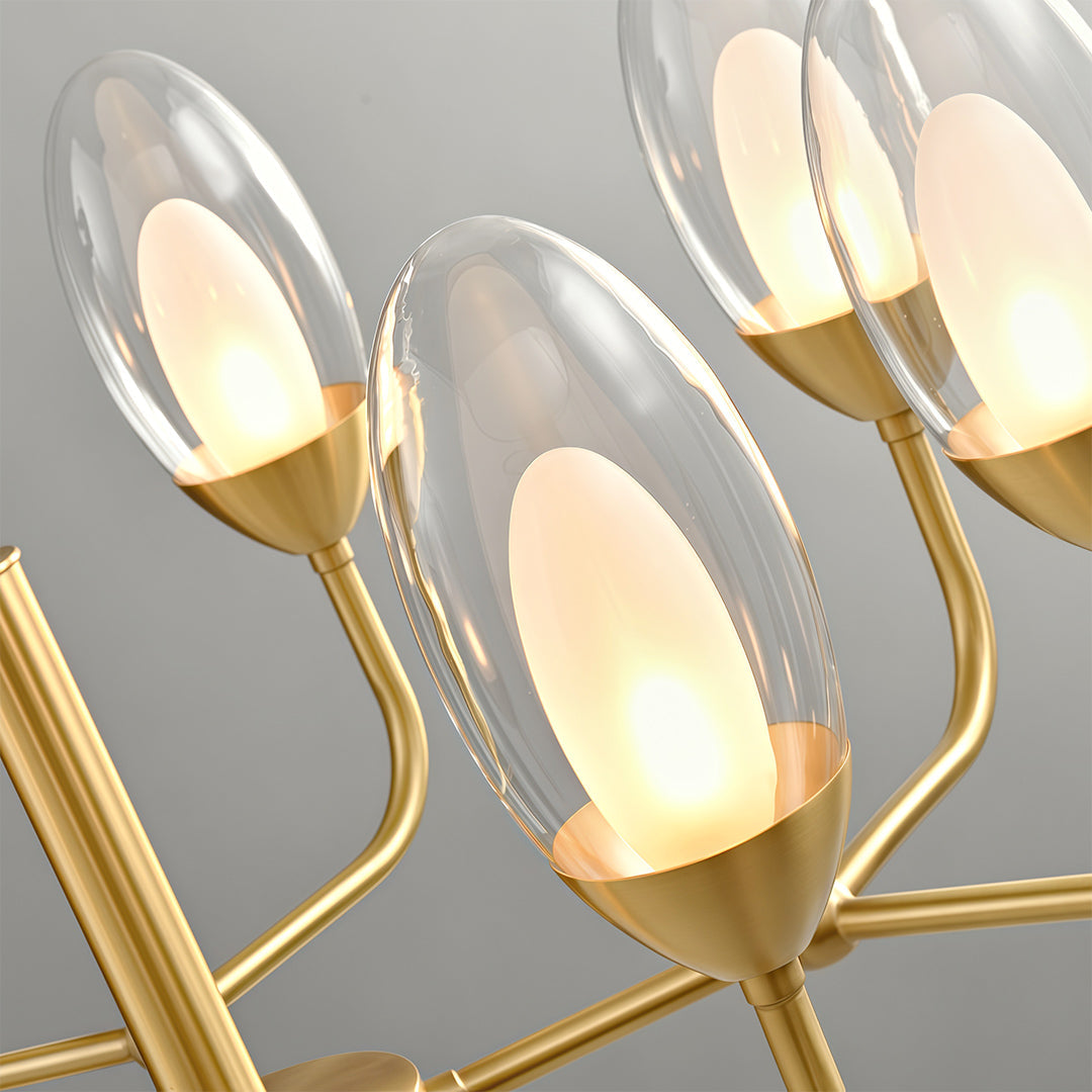 Modern Minimalist Chandelier Full Copper Luxury Ceiling Light