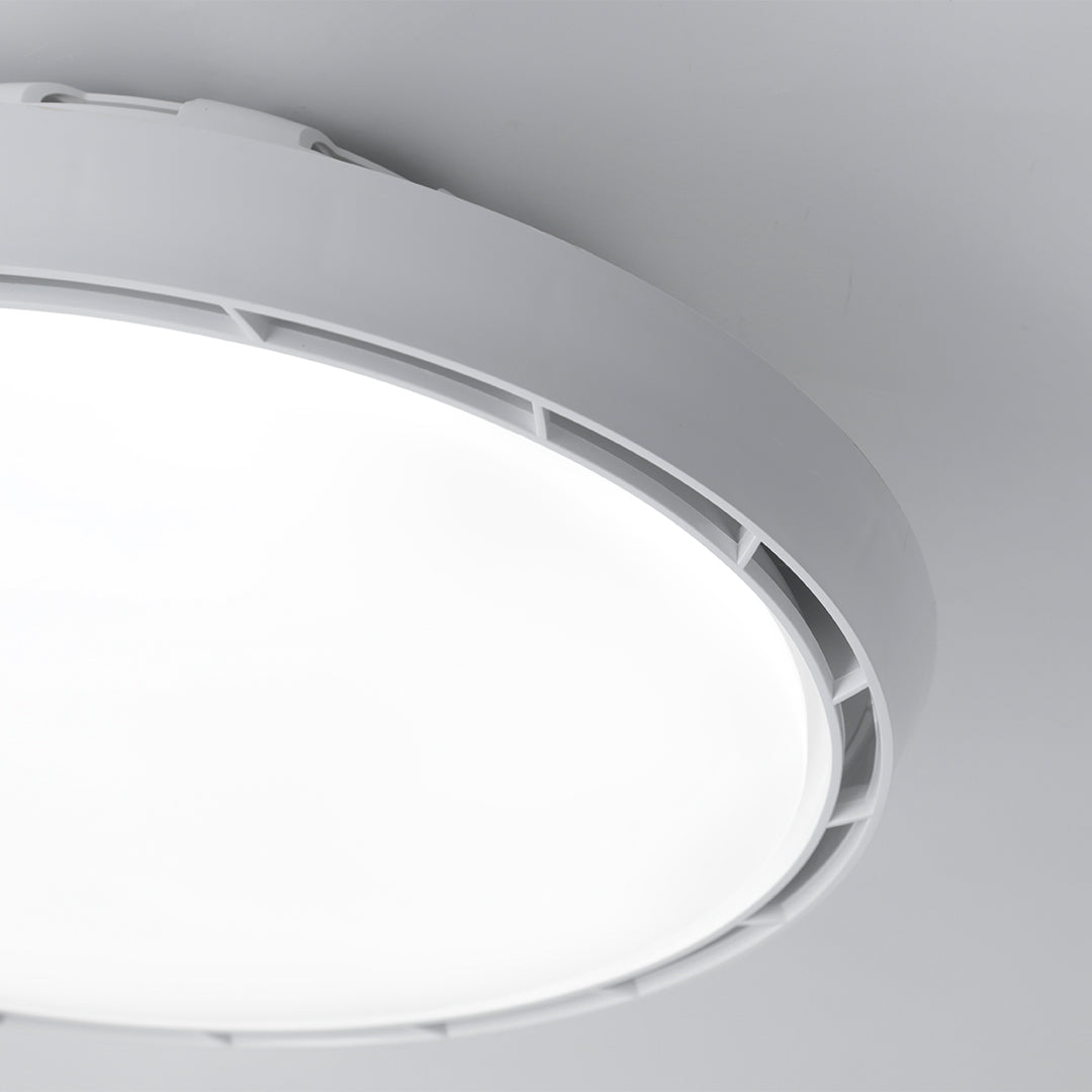 Ceiling Fan Modern with Light LED Simple Round Leafless Dimmable Lamp
