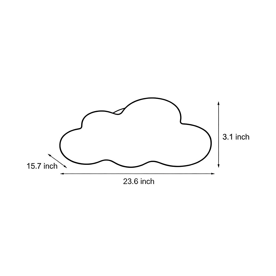Ceiling Cloud Lights Modern Cartoon Off-White LED Flush Mount Light