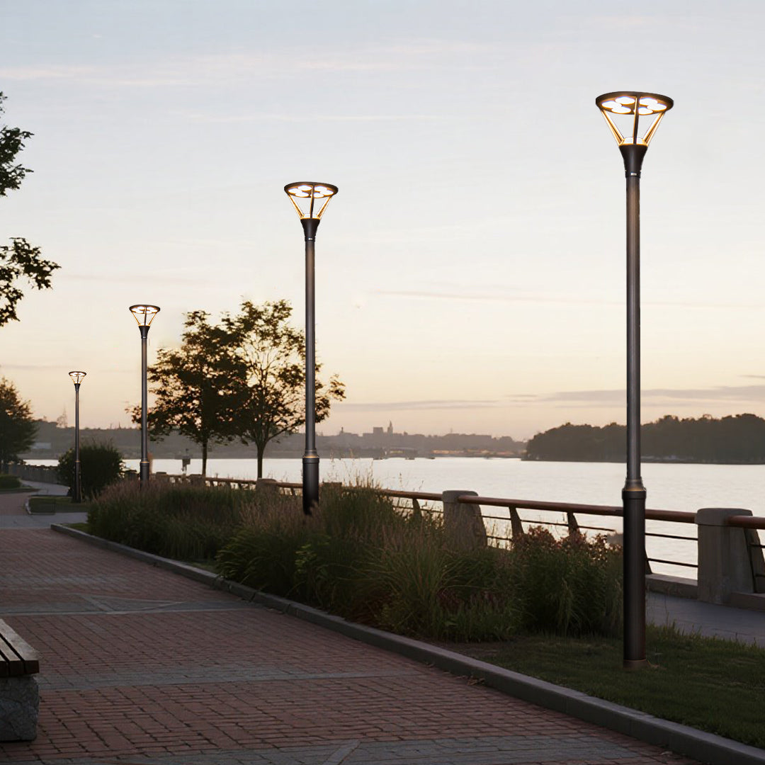 Minimalist 10 feet LED Outdoor Lamp Post Lights Modern