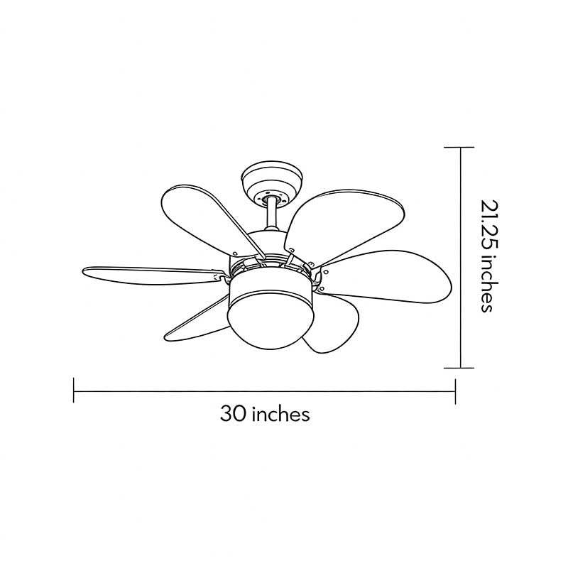 Colored Fan with Light Creative Mini Children's Room Ceiling Fan