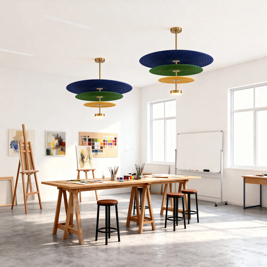 3 Tier Chandelier Acoustic Felt Sound-Absorbing Felt Ceiling Lights