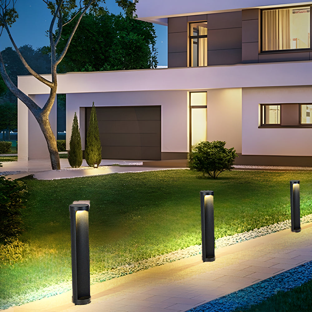 Commercial LED Bollard Lights Modern Outdoor Cylindrical Lawn Light