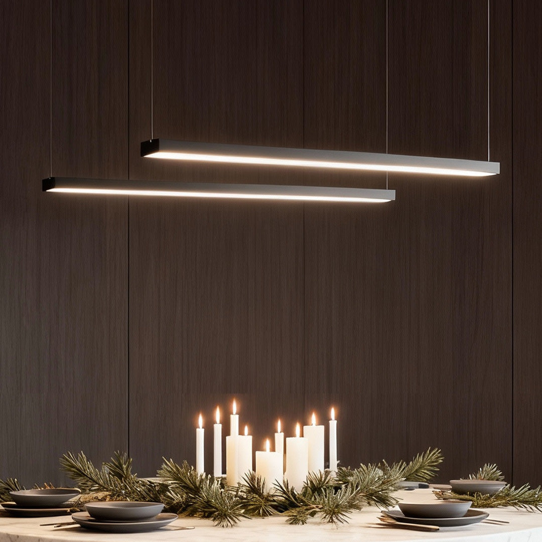 Commercial Linear Pendant Lighting Modern Rectangular LED Light