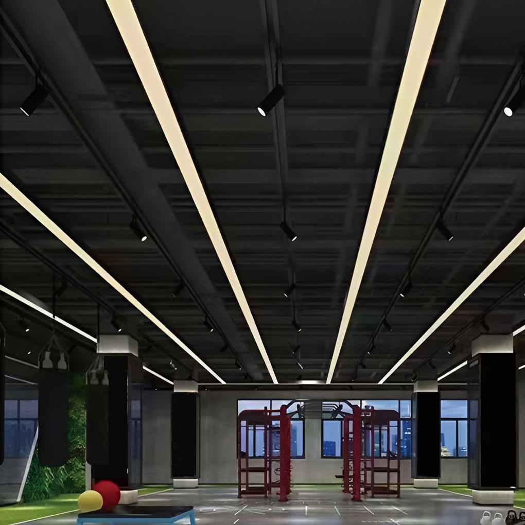 Commercial Linear Pendant Lighting Modern Rectangular LED Light