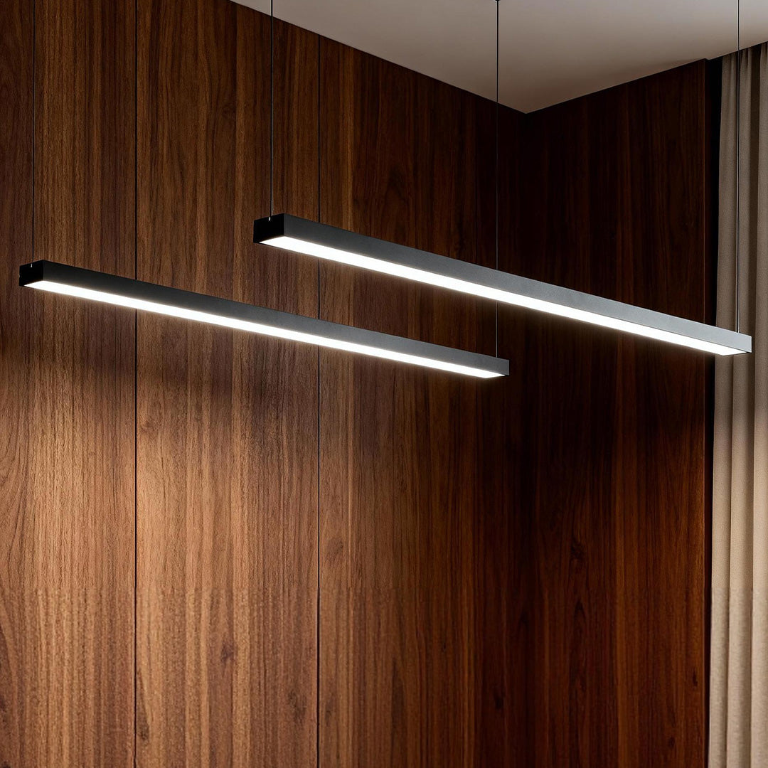 Commercial Linear Pendant Lighting Modern Rectangular LED Light