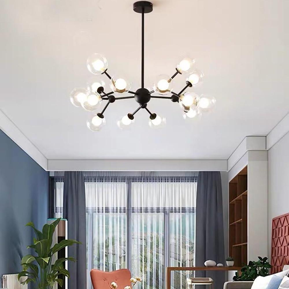glass sputnik light Modern metal 15-Light Ceiling light