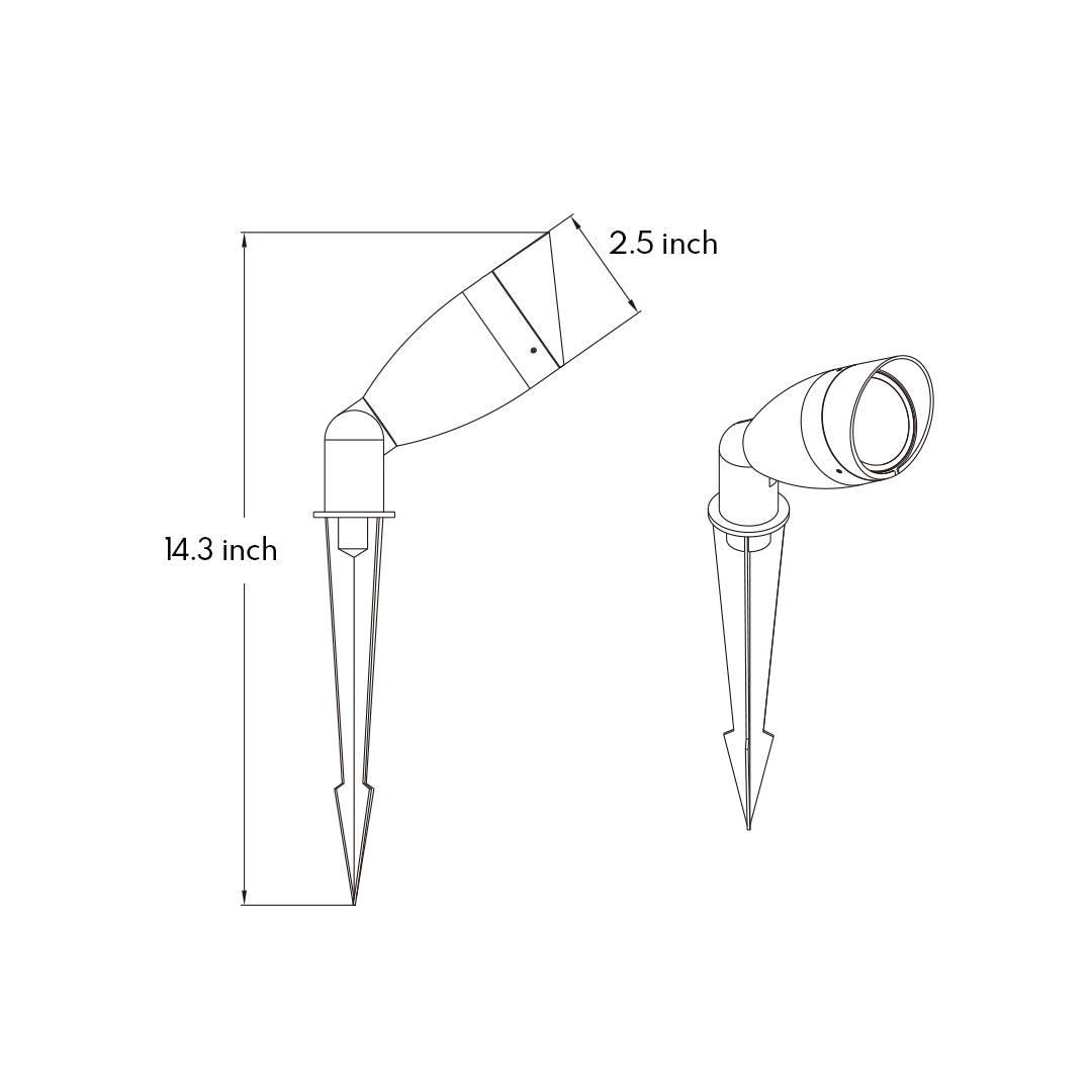 LED Outdoor Spike Spotlight Minimalist Accent Lighting Garden Lights