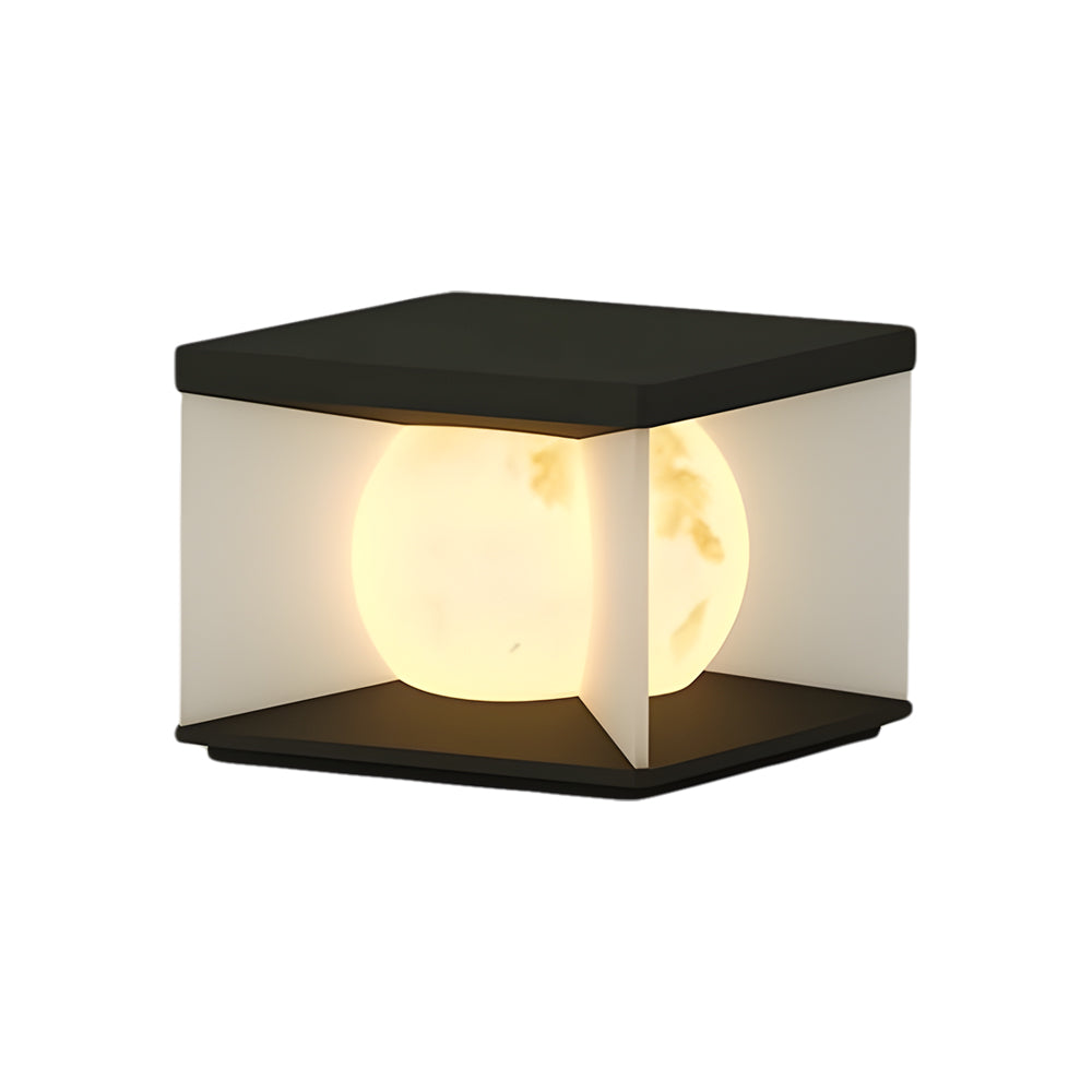 Square Stainless Steel Outdoor Waterproof a pillar lights with Acrylic Lampshade