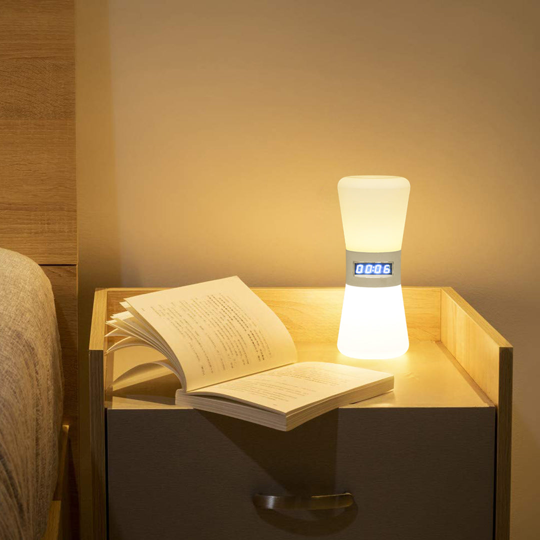 Small White Table Lamp Countdown Gravity Sensor Ambient Hourglass Lamp