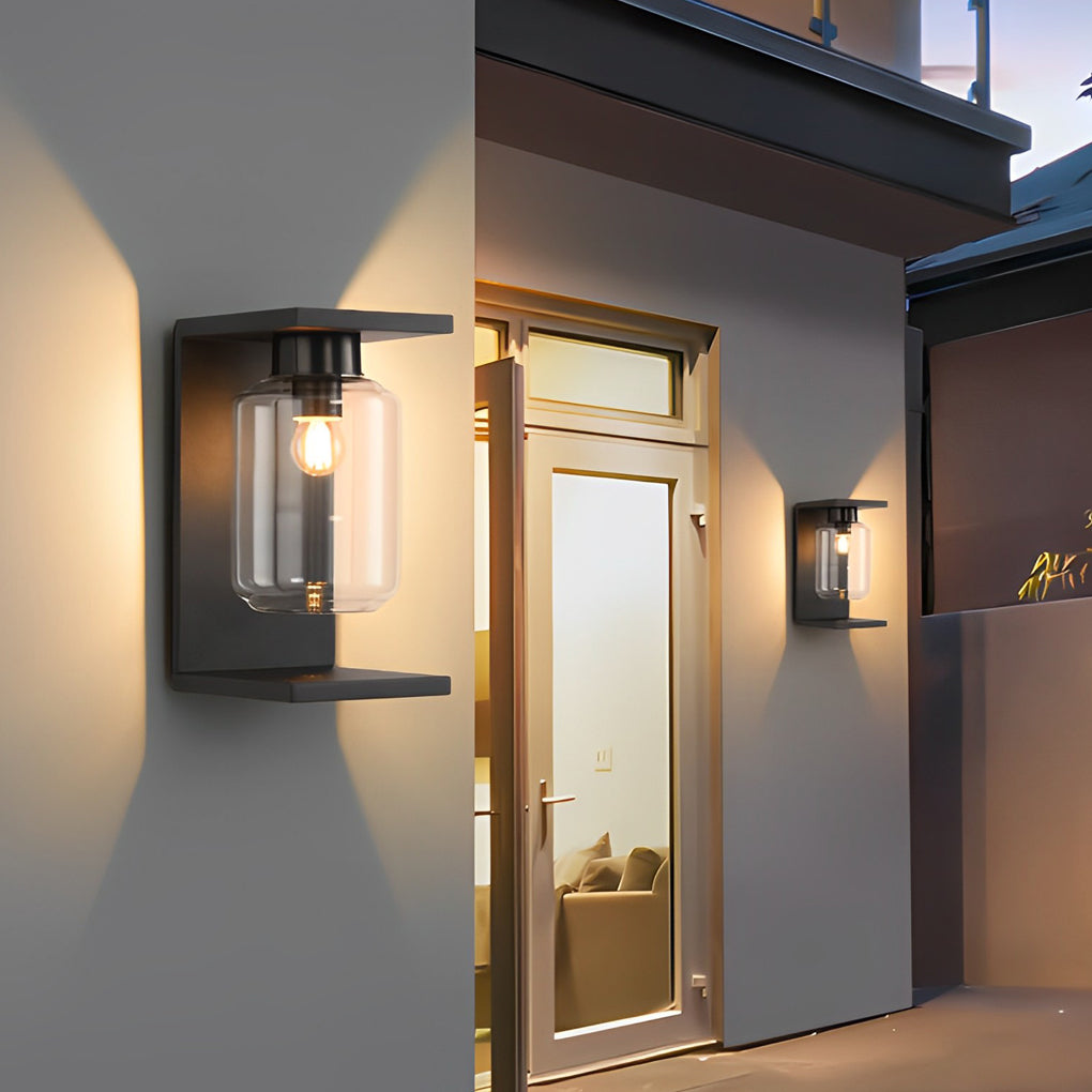 Compound Wall Lights Outdoor Waterproof LED Black Modern Light